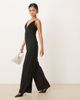 Abercrombie & Fitch Abercrombie & Fitch plunge jumpsuit with lace detail in black - 2