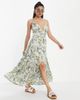Abercrombie & Fitch Abercrombie & Fitch plunge maxi dress in tropical print-Multi - 1
