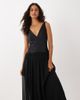 Abercrombie & Fitch Abercrombie & Fitch plunge neck flowy maxi dress in black - 2
