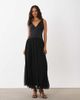 Abercrombie & Fitch Abercrombie & Fitch plunge neck flowy maxi dress in black - 3
