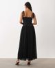 Abercrombie & Fitch Abercrombie & Fitch plunge neck flowy maxi dress in black - 4