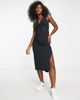 Abercrombie & Fitch Abercrombie & Fitch plunge o-ring midi dress in black - 1