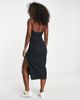 Abercrombie & Fitch Abercrombie & Fitch plunge o-ring midi dress in black - 2