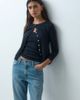 Abercrombie & Fitch Abercrombie & Fitch pointelle cami and cardigan in black - 1