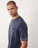 Abercrombie & Fitch Abercrombie & Fitch premium heavyweight T-shirt with embroidered detail in washed navy-Blue - 3