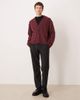 Abercrombie & Fitch Abercrombie & Fitch preppy cardigan in burgundy-Red - 2
