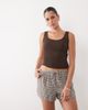 Abercrombie & Fitch Abercrombie & Fitch pull on embroidered boho shorts in brown gingham - 1