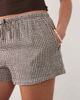 Abercrombie & Fitch Abercrombie & Fitch pull on embroidered boho shorts in brown gingham - 3
