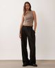 Abercrombie & Fitch Abercrombie & Fitch ribbed tank top with built in bra in oatmeal-Neutral - 4