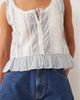 Abercrombie & Fitch Abercrombie & Fitch ruffle boho sleeveless top in blue stripes - 3