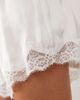 Abercrombie & Fitch Abercrombie & Fitch satin lace trim pajama shorts in cream - part of a set-White - 4