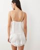 Abercrombie & Fitch Abercrombie & Fitch satin lace trim pajama top cami in cream - part of a set-White - 4
