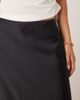 Abercrombie & Fitch Abercrombie & Fitch satin look high rise bias cut maxi skirt in black - 4