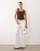 Abercrombie & Fitch Abercrombie & Fitch scoop neck tank top with built in bra in brown - 3