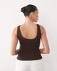 Abercrombie & Fitch Abercrombie & Fitch scoop neck tank top with built in bra in brown - 4