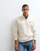 Abercrombie & Fitch Abercrombie & Fitch script logo oversized 1/4 zip sweatshirt in cream-White - 1