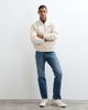 Abercrombie & Fitch Abercrombie & Fitch script logo oversized 1/4 zip sweatshirt in cream-White - 3