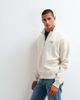 Abercrombie & Fitch Abercrombie & Fitch script logo oversized 1/4 zip sweatshirt in cream-White - 4