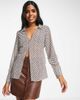 Abercrombie & Fitch Abercrombie & Fitch sheer shirt in brown checkerboard - 1