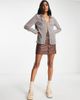 Abercrombie & Fitch Abercrombie & Fitch sheer shirt in brown checkerboard - 4