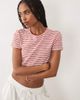 Abercrombie & Fitch Abercrombie & Fitch short sleeve seamless baby tee in red stripes - 1