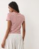 Abercrombie & Fitch Abercrombie & Fitch short sleeve seamless baby tee in red stripes - 3
