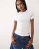 Abercrombie & Fitch Abercrombie & Fitch short sleeve seamless baby tee in white - 1