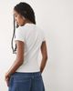 Abercrombie & Fitch Abercrombie & Fitch short sleeve seamless baby tee in white - 4