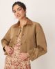 Abercrombie & Fitch Abercrombie & Fitch short workwear denim jacket in beige-Neutral - 1