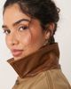Abercrombie & Fitch Abercrombie & Fitch short workwear denim jacket in beige-Neutral - 2