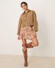 Abercrombie & Fitch Abercrombie & Fitch short workwear denim jacket in beige-Neutral - 4