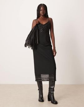 Abercrombie & Fitch Abercrombie & Fitch sleeveless embellished maxi dress in black