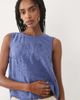 Abercrombie & Fitch Abercrombie & Fitch sleeveless embroidered top with tie up back in blue-White - 1