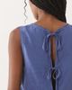 Abercrombie & Fitch Abercrombie & Fitch sleeveless embroidered top with tie up back in blue-White - 3