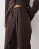 Abercrombie & Fitch Abercrombie & Fitch Sloane high rise wide leg pants in brown pinstripes - part of a set - 3