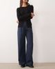 Abercrombie & Fitch Abercrombie & Fitch Sloane high rise wide leg pants with belt in navy - 2