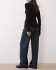 Abercrombie & Fitch Abercrombie & Fitch Sloane high rise wide leg pants with belt in navy - 3