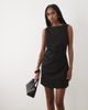 Abercrombie & Fitch Abercrombie & Fitch square neck 90s tailored mini dress with hardware detail in black - 2