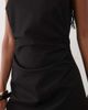 Abercrombie & Fitch Abercrombie & Fitch square neck 90s tailored mini dress with hardware detail in black - 3