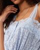 Abercrombie & Fitch Abercrombie & Fitch square neck button up cami with cinched waist in blue floral - 3