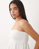 Abercrombie & Fitch Abercrombie & Fitch square neck smocked cami top with removable straps in white - 4