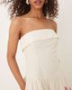 Abercrombie & Fitch Abercrombie & Fitch strapless dropped waist midi dress in cream floral-White - 3