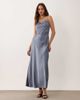Abercrombie & Fitch Abercrombie & Fitch strappy square neck maxi dress in petrol blue - 1