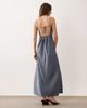 Abercrombie & Fitch Abercrombie & Fitch strappy square neck maxi dress in petrol blue - 3