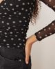 Abercrombie & Fitch Abercrombie & Fitch sweetheart neckline long sleeve top in black polka dot - 3