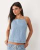 Abercrombie & Fitch Abercrombie & Fitch tie-back denim cami top in blue stripes - part of a set - 1