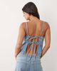 Abercrombie & Fitch Abercrombie & Fitch tie-back denim cami top in blue stripes - part of a set - 4