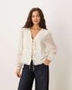 Abercrombie & Fitch Abercrombie & Fitch tie front long sleeve blouse in white - 1