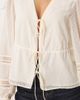 Abercrombie & Fitch Abercrombie & Fitch tie front long sleeve blouse in white - 3