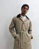 Abercrombie & Fitch Abercrombie & Fitch trench coat with cord collar in beige-Neutral - 2